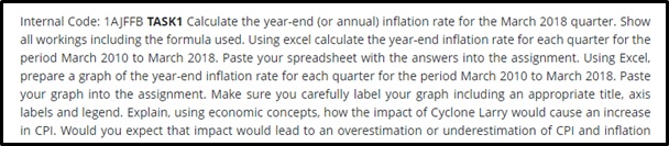 inflation assignment sample task