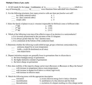 Lattice Energy assignment question sample