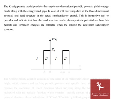 Lattice Energy assignment sample