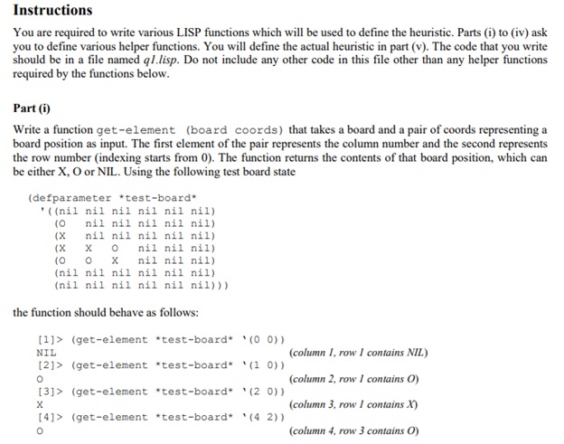 lisp assignment question sample