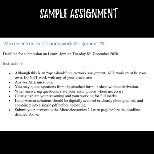 microelectronic engineering assignment sample