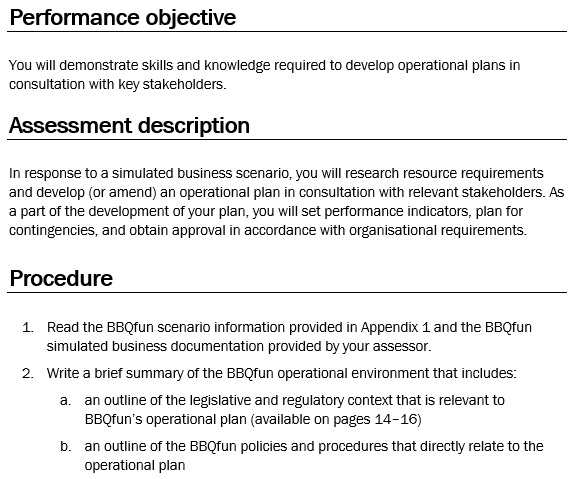 performance objective