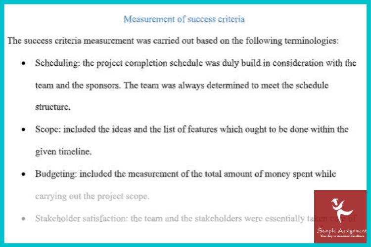 project management plan assignment answer