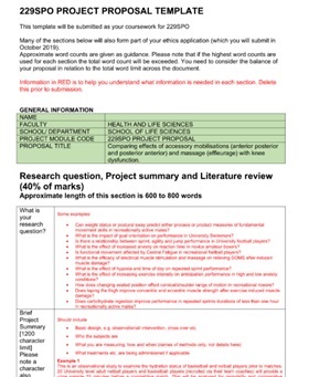 Project Proposal assignment question sample