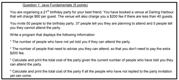 sample assignment question 1 java fundamentals 5 points 