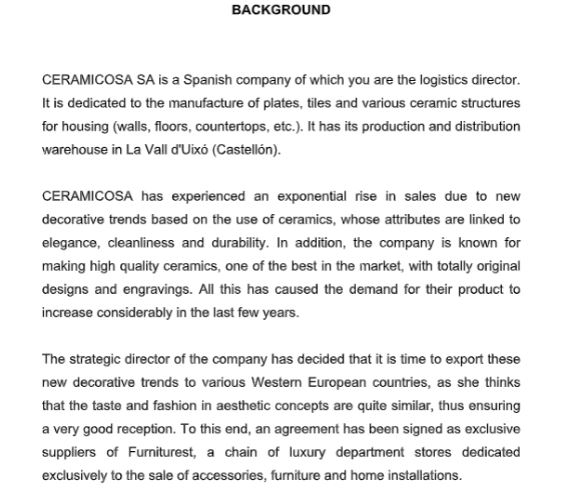 supply chain management sample question help