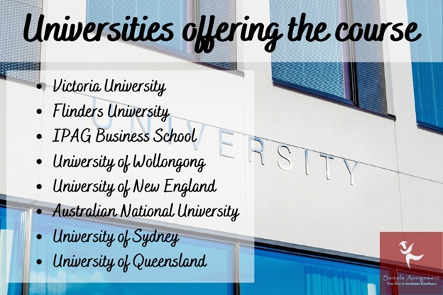 universities offering the course