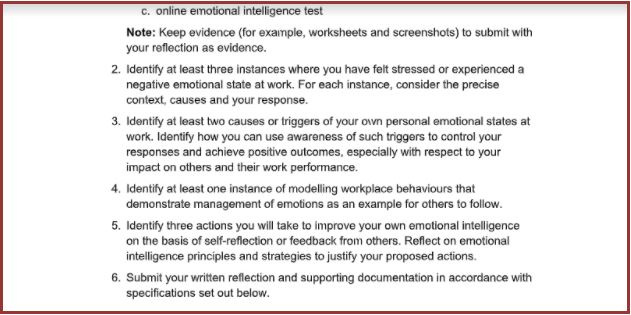 assignment sample for develop and use emotional intelligence report writing help