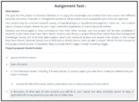 business statistics assignment help sample