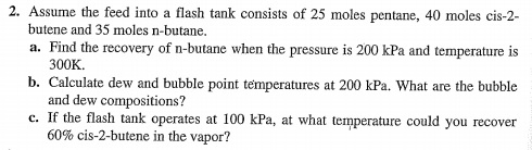 chemical engineering assignment question