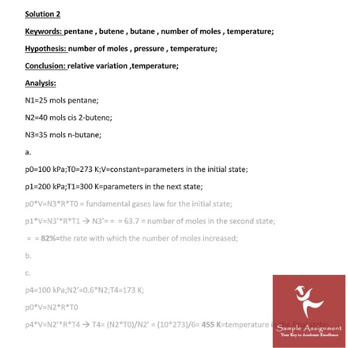 chemical engineering assignment solution