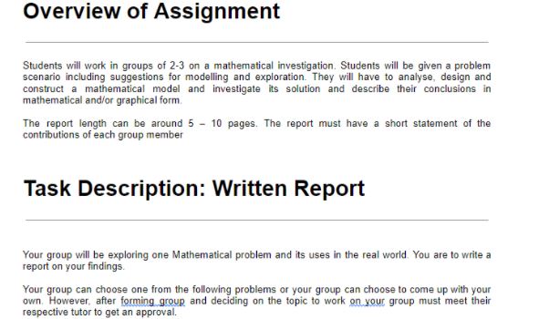 college math homework help sample