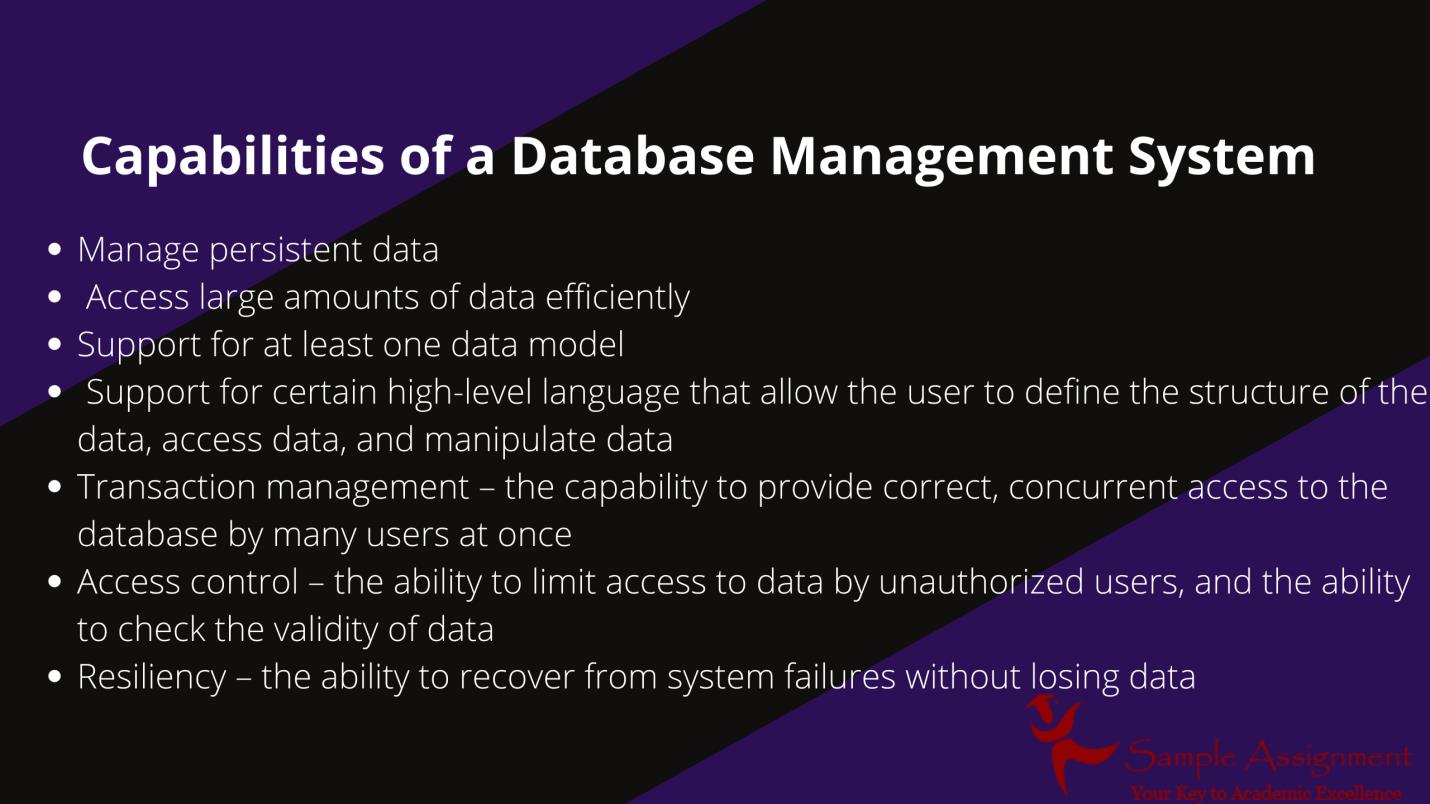 database management system capabilities