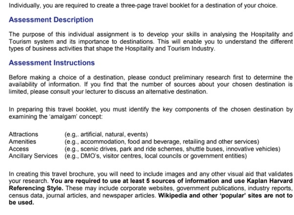 hospitality management assignment question uk