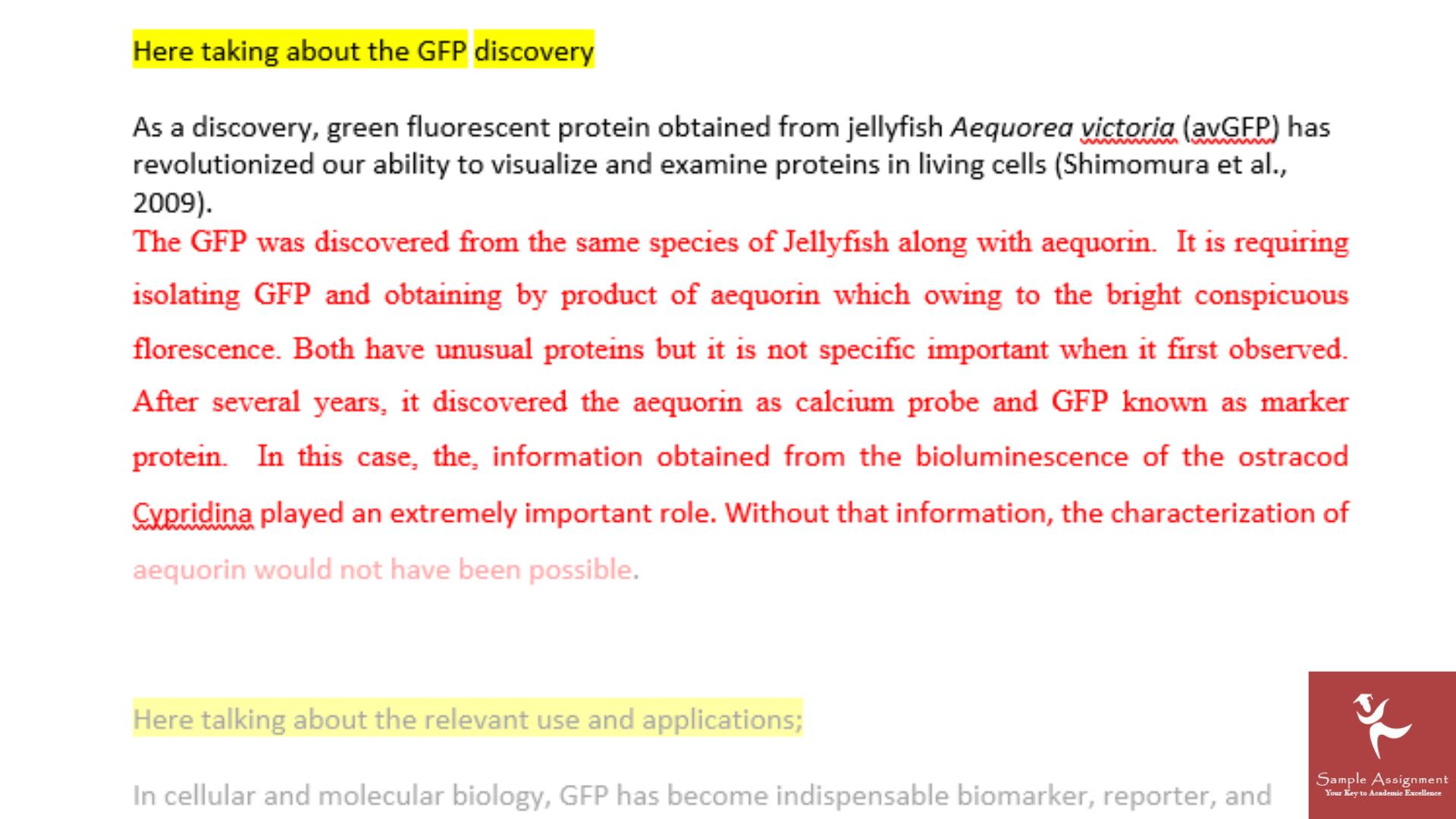 molecular spectroscopy assignment sample canada