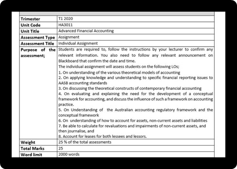 online advanced financial reporting assignment task