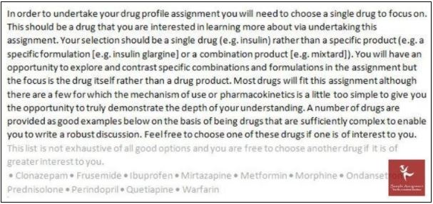 pharmacology homework help sample solution