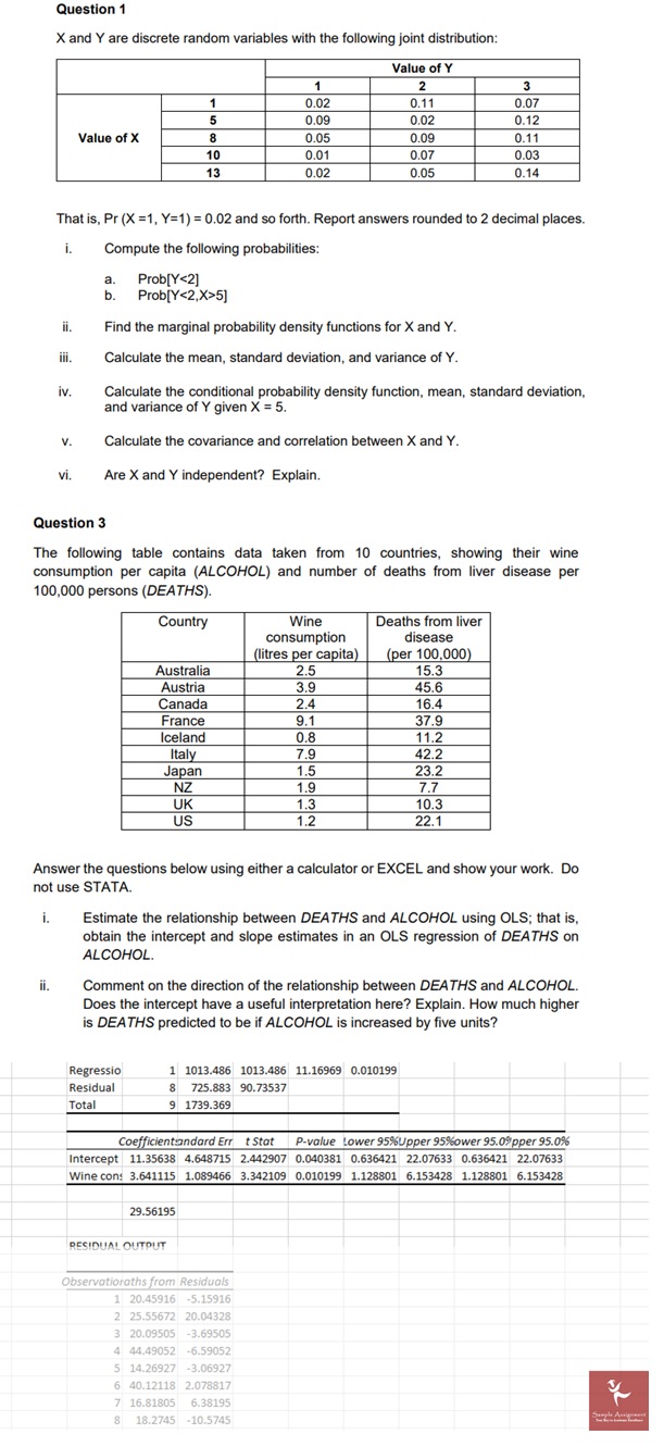 probability assignment sample Canada