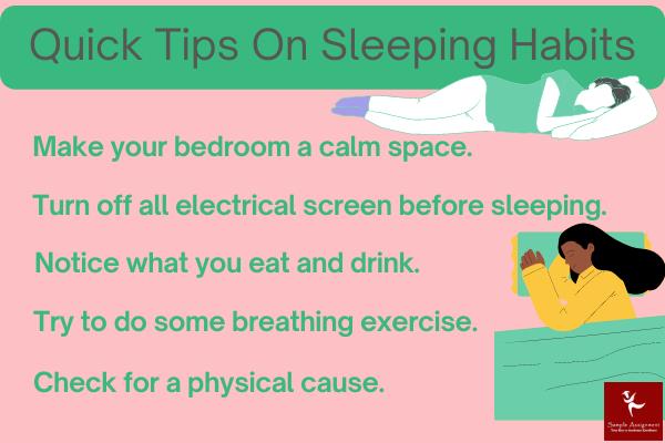 sleeping habit tips