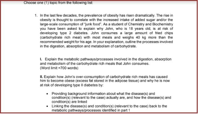 biochemical homework help sample