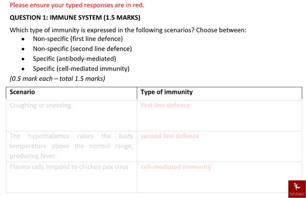 biological sciences homework help sample solution