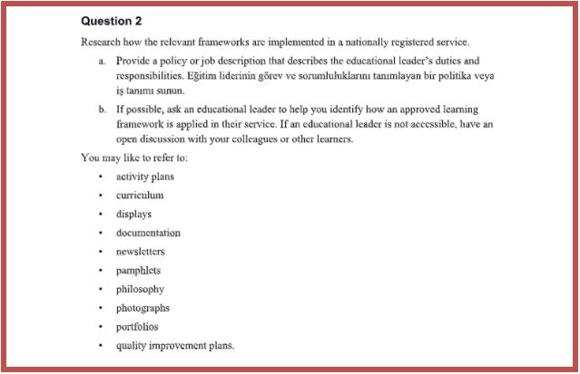 childcare course assignment help sample online