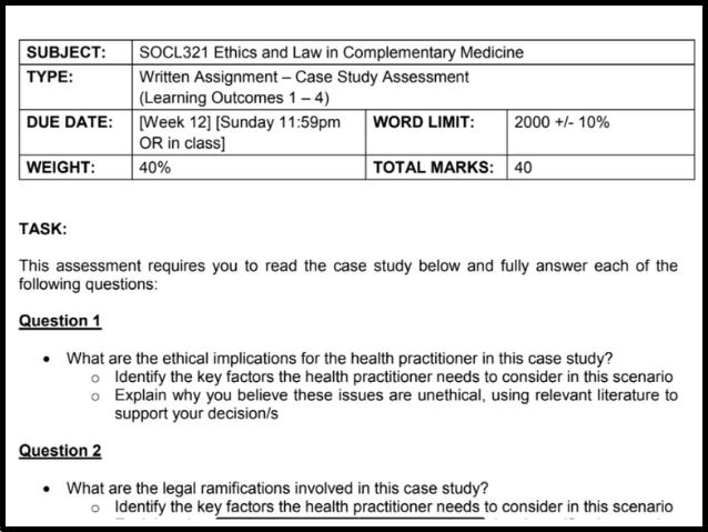 complementary medicine assignment sample uk