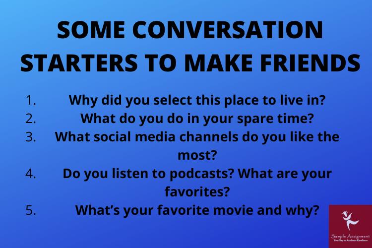 conversation starters to make friends