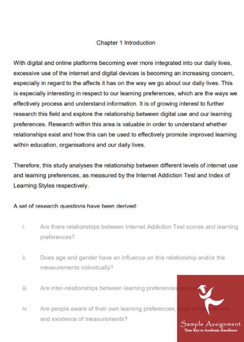 dissertation structure sample