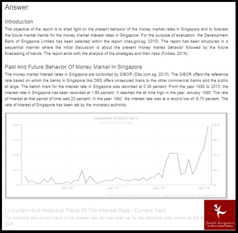 financial markets sample assignment answer