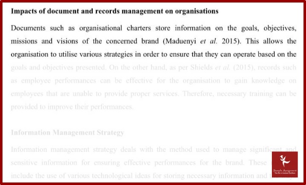 impacts of document and records management on organisation