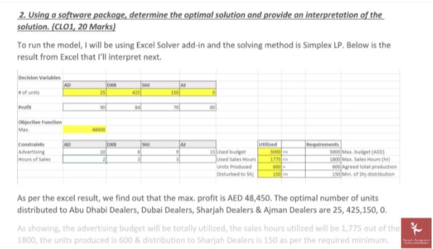 management science homework solution