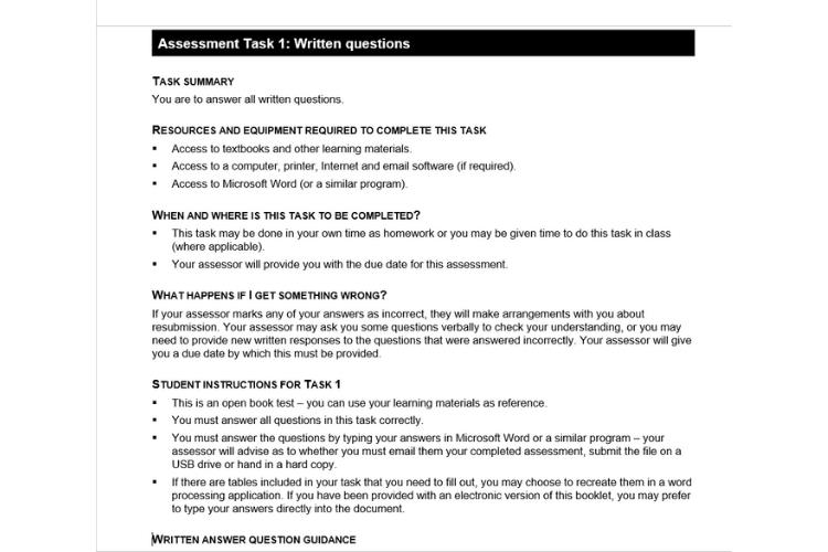 marking rubric writing