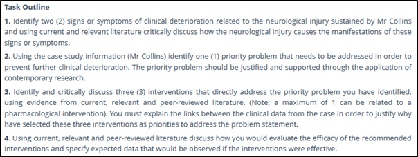 neurosurgery nursing homework sample task