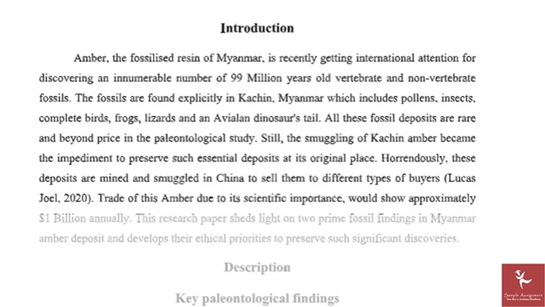 paleontology homework help sample introduction