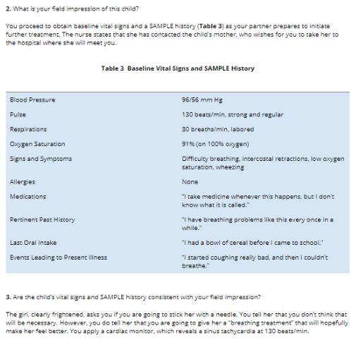 paramedic case studies homework sample online