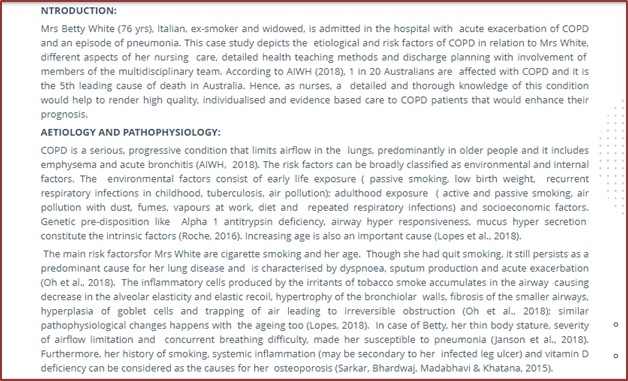 pulmonology assignment help sample introduction