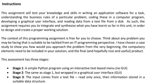 python gui assignment help sample