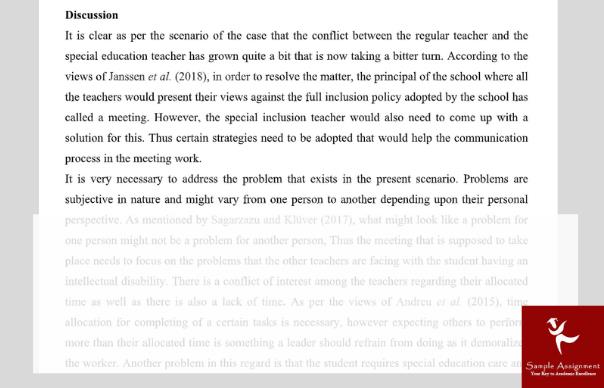 special education assignment answer canada