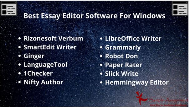 Best eassy editor software