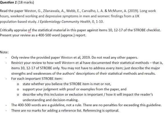 IHP 525 Biostatistics Assignment Question