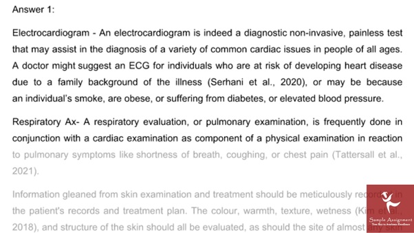 NRSG 266 principles of nursing assessment answer sample answer