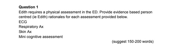 NRSG 266 principles of nursing assessment answer sample question