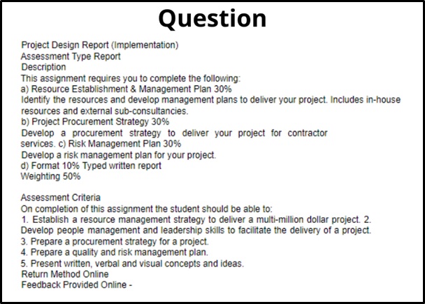 architecture assignment sample question