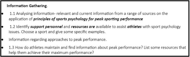 btec sport coursework sample