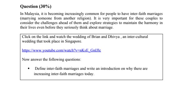 comparative religions assignment sample question