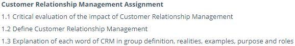 customer retention assignment sample