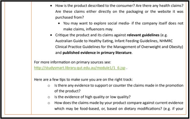 food science assignment sample online