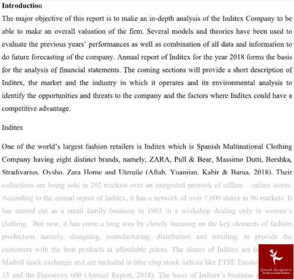 income statements assignment sample