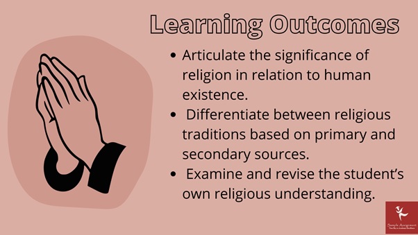 learning outcomes of comparative religions assignment help